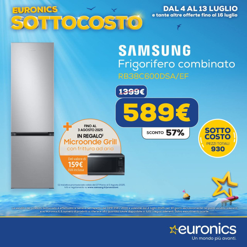 Frigorifero Samsung Total No Frost con Wi-Fi in offerta sottocosto da Euronics