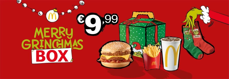 McDonald’s Merry Grinchmas Box 2025: McMenu Large + calze del Grinch a 9,99€