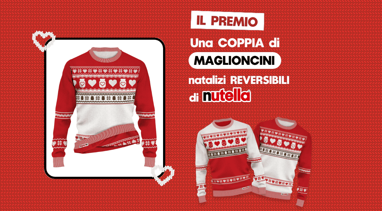 Maglioncini di natale Nutella