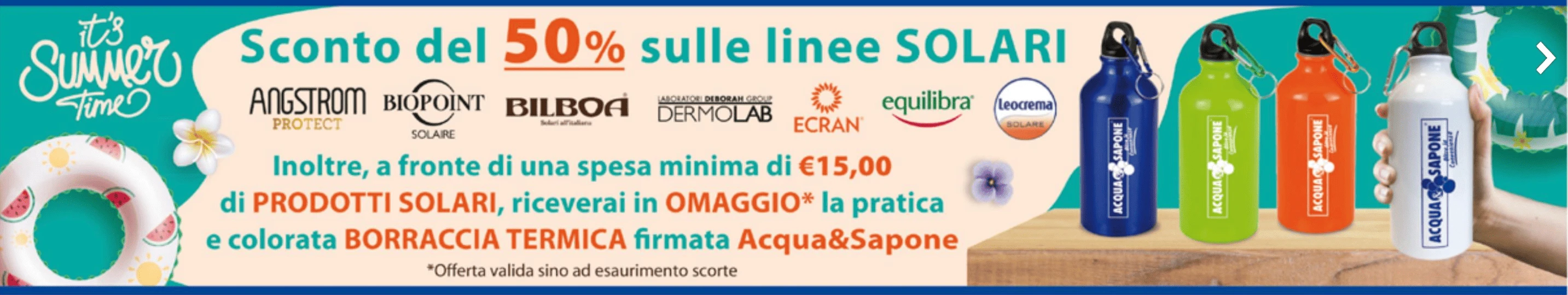 Promo Borraccia Acqua & Sapone