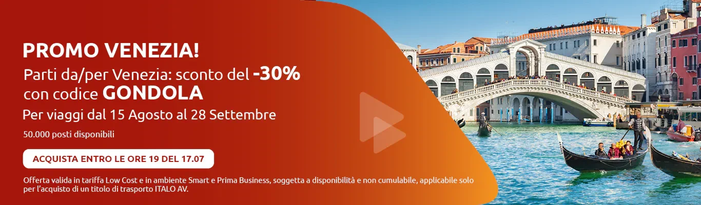 Codice promo GONDOLA Italo