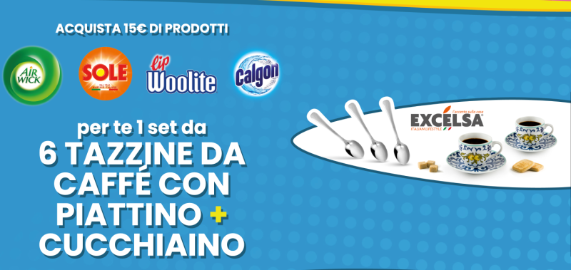 Scegli il pulito e ricevi 6 tazzine in omaggio con l’iniziativa “Fai brillare la tua tavola – 2ª Edizione”