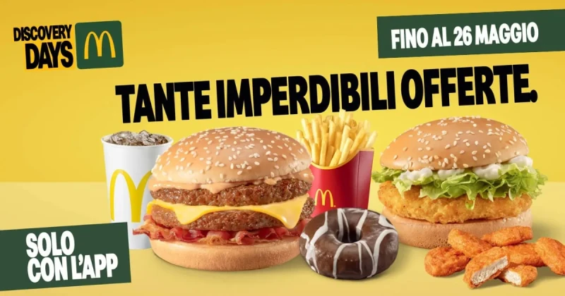 McDonald’s Discovery Days: scopri ogni giorno super offerte in App