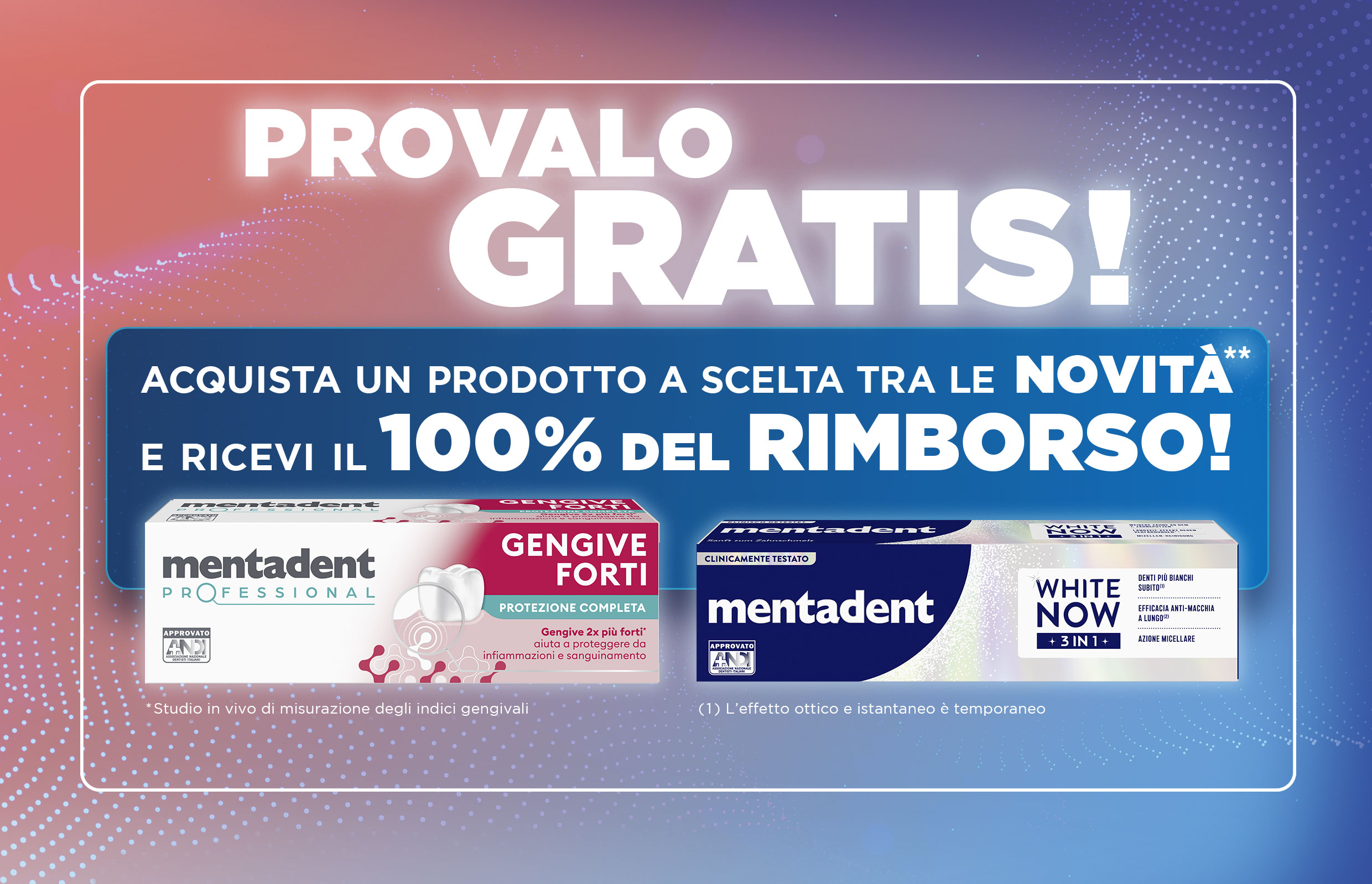 Image for Mentadent: rimborso completo acquistando un dentifricio!